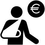 Cost Of Treatment In Euro Pain Injury Medical Bill In Euro SVG Icon